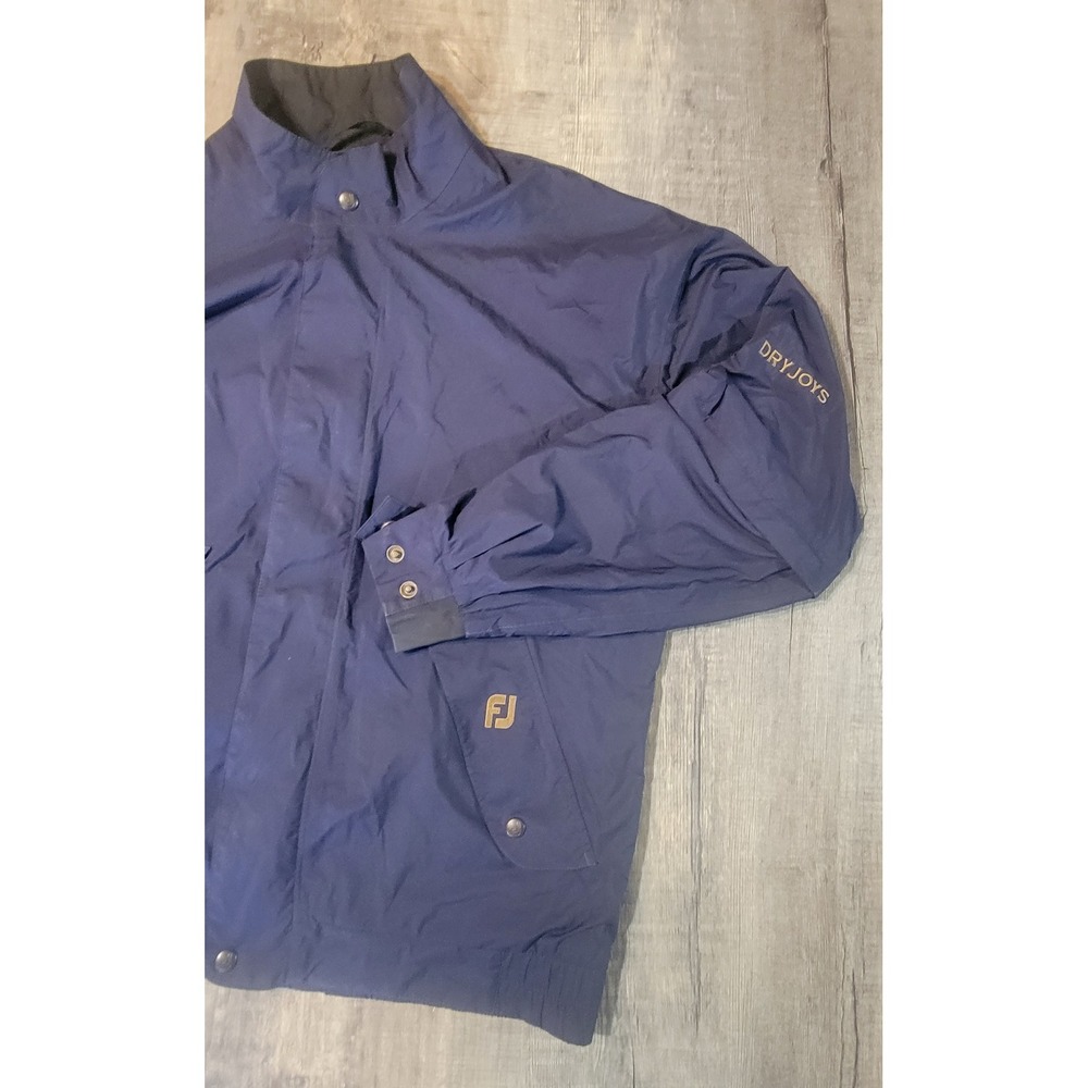 FootJoy DryJoys Mens Navy Blue Golf Rain Jacket Convertible Short Sleeve Small